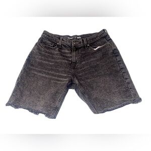 Old Navy Cut Off Jean Bermuda Shorts Girls Size 18 Black Washed denim